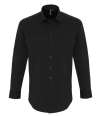 PR244 Premier Long Sleeve Stretch Fit Poplin Shirt Black colour image